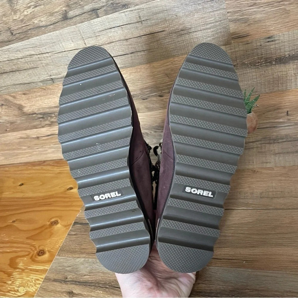 Sorel Cattail Alpine Winter Boots Womens Size 6M fuzzy suede boho like new - Picture 6 of 10